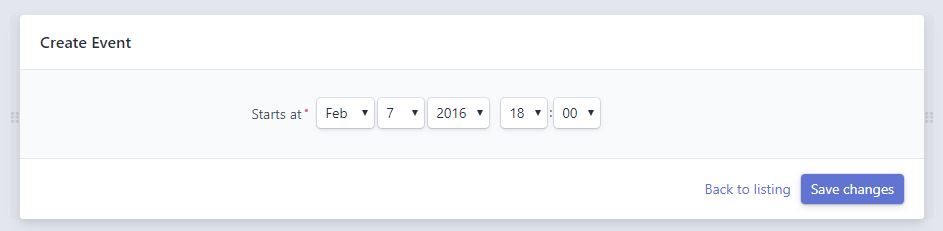 EasyAdmin "new" form
