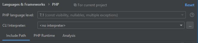 PHP Interpreter default config